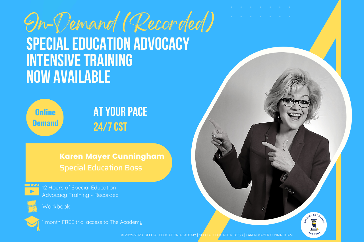 On-Demand Special Education Academy Advocacy Intensive Training