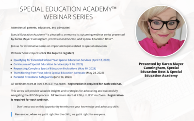 Missed Our Webinar? Here’s a Recap on Becoming a Special Education Advocate with Karen Mayer Cunningham, Special Education Boss™