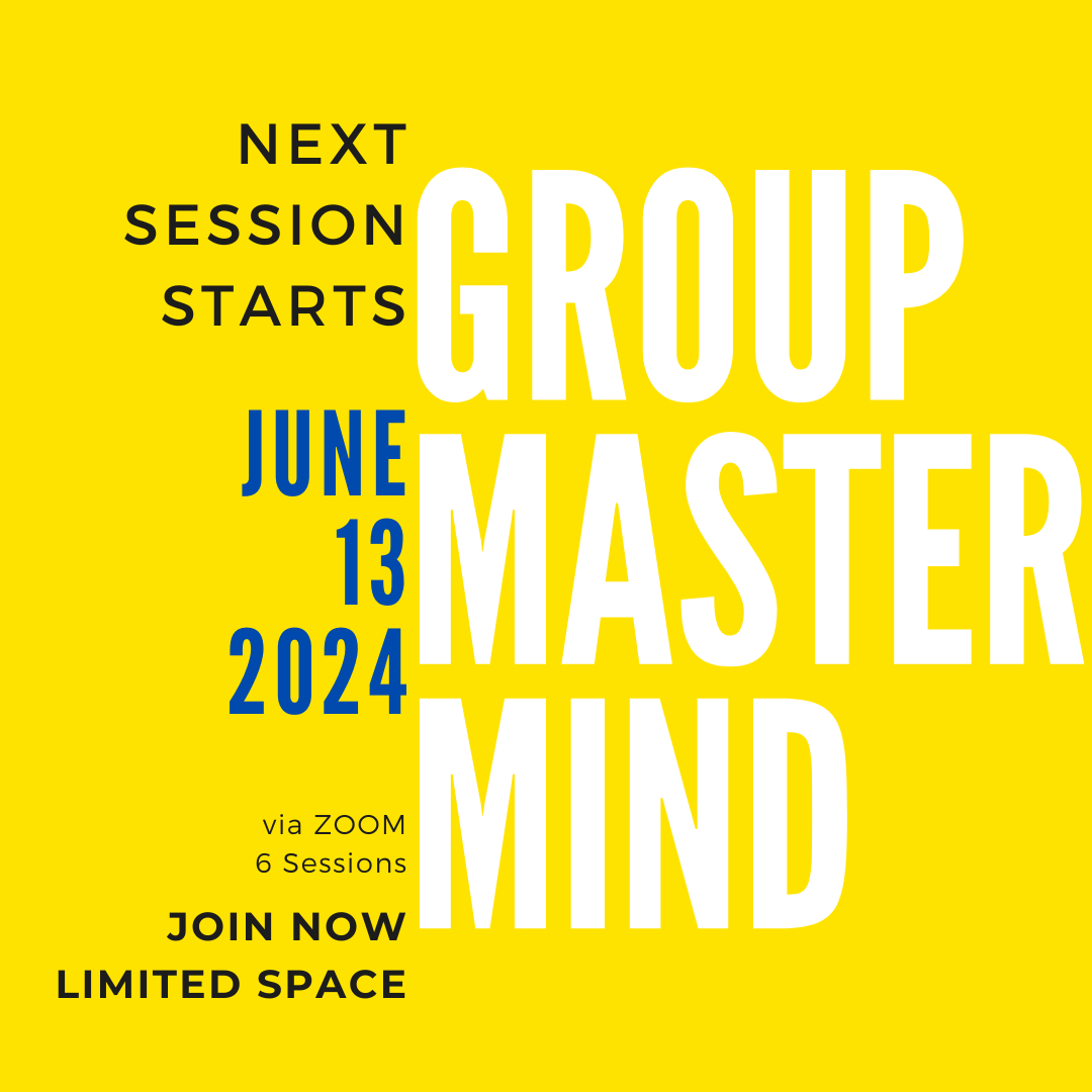 Promotional graphic for an upcoming Group Mastermind session starting on June 13, 2024, presented by Karen Mayer Cunningham, a specialist in advocacy for special education. The vibrant yellow background highlights the event's details, including six sessions conducted via Zoom, with a call to action inviting participants to 'JOIN NOW' due to limited space available. For more information and registration, visitors are directed to the sales page at advocate.specialeducationacademy.com/mastermind-3