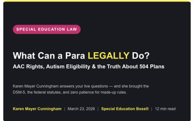 Can a Para Be Left Alone with My Child? What Parents Must Know About Special Education Law